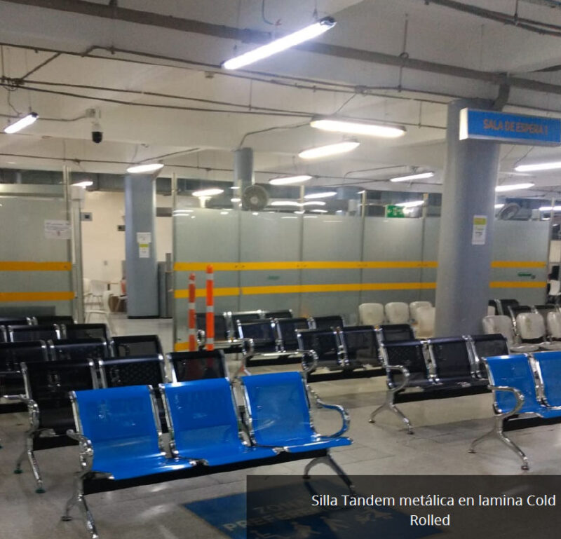 Silla Tandem metálica